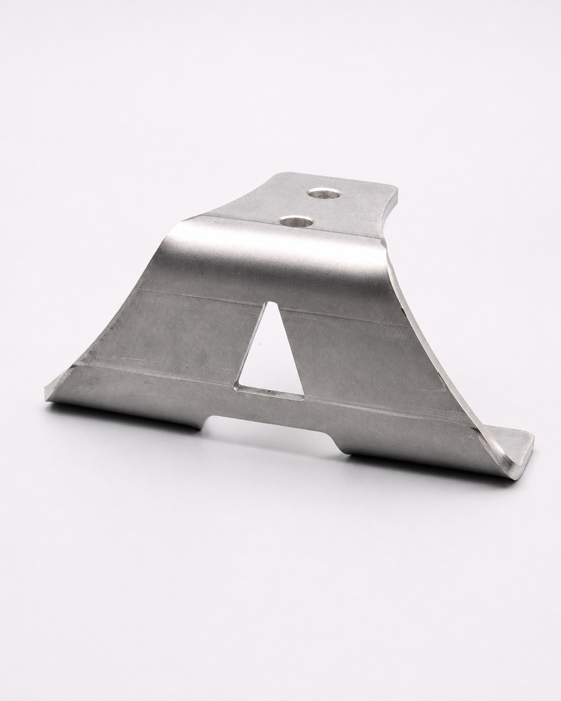 Universal Edelstahl-Winkel für Airline- und C-Schienen – V2A, 4 mm, 90°, obere Lasche mit 2 Bohrungen