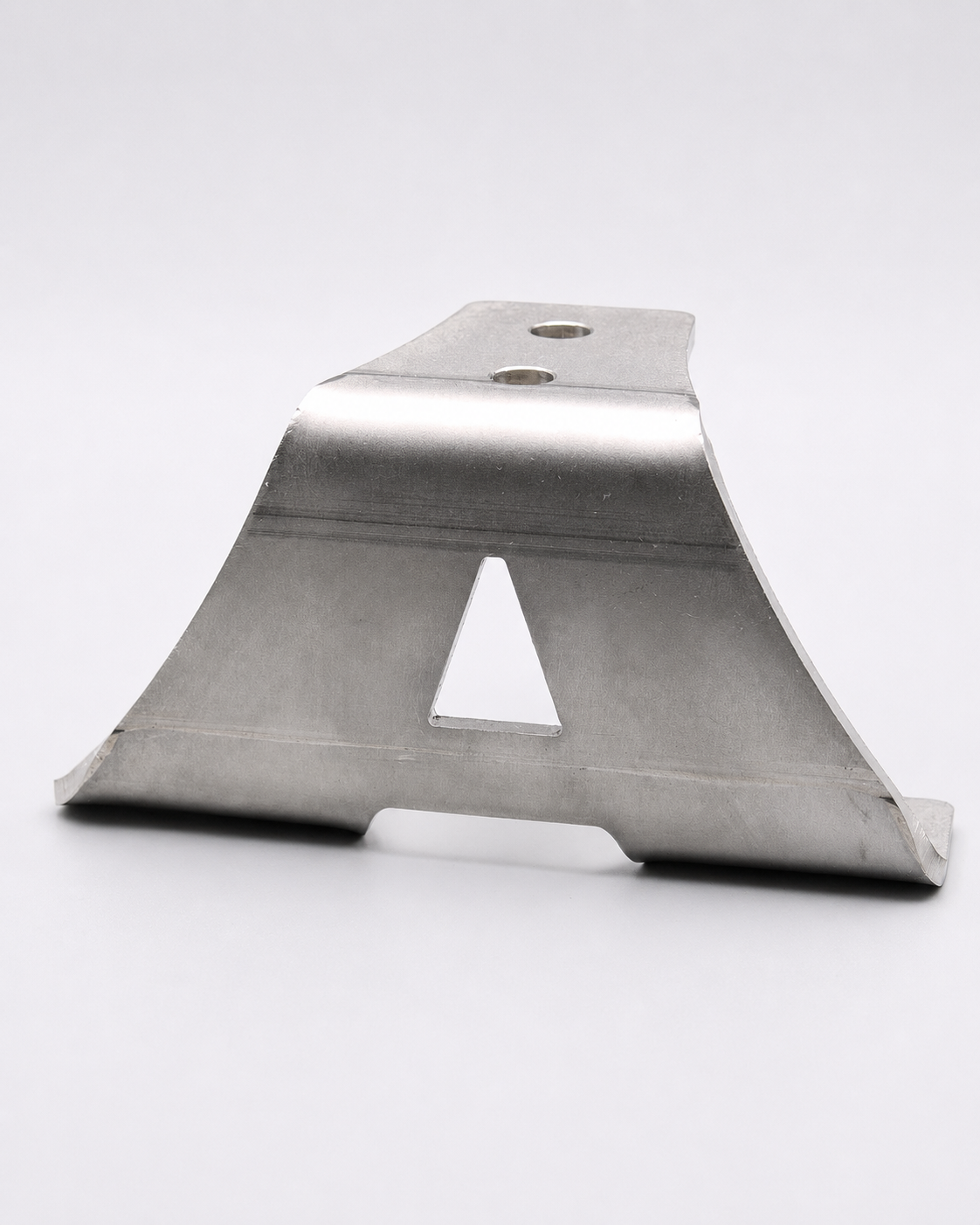 Universal Edelstahl-Winkel für Airline- und C-Schienen – V2A, 4 mm, 90°, obere Lasche mit 2 Bohrungen