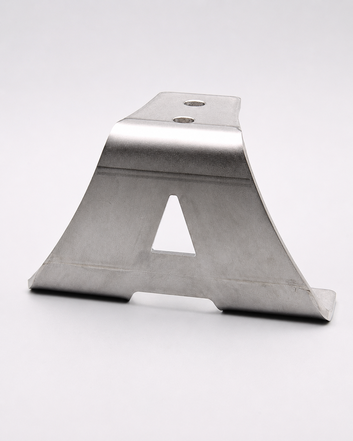 Universal Edelstahl-Winkel für Airline- und C-Schienen – V2A, 4 mm, 90°, obere Lasche mit 2 Bohrungen